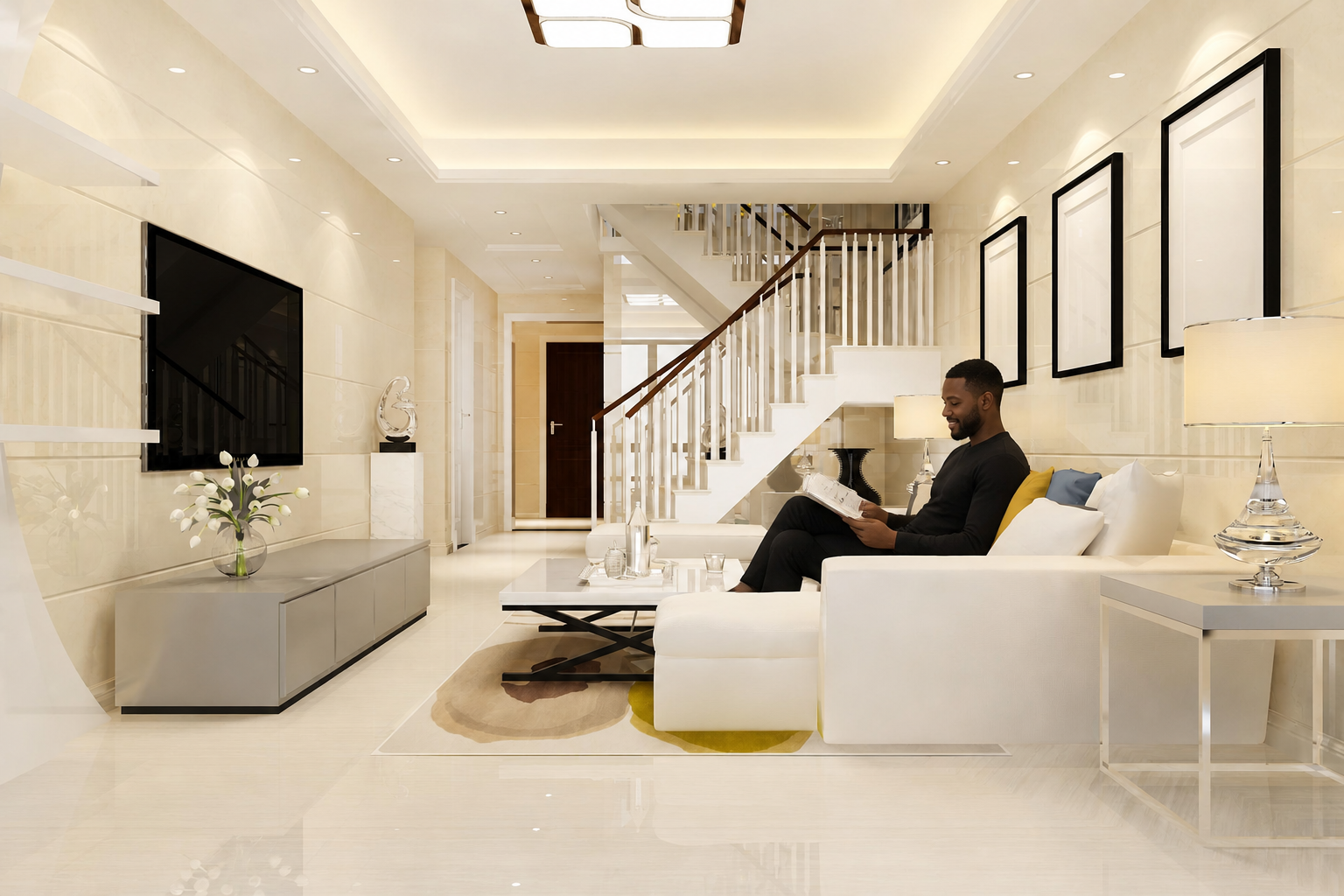 Minimal interior with soft natural light